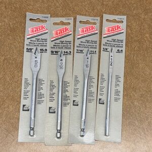 Task High Speed Wood Boring Bit Set - Silver